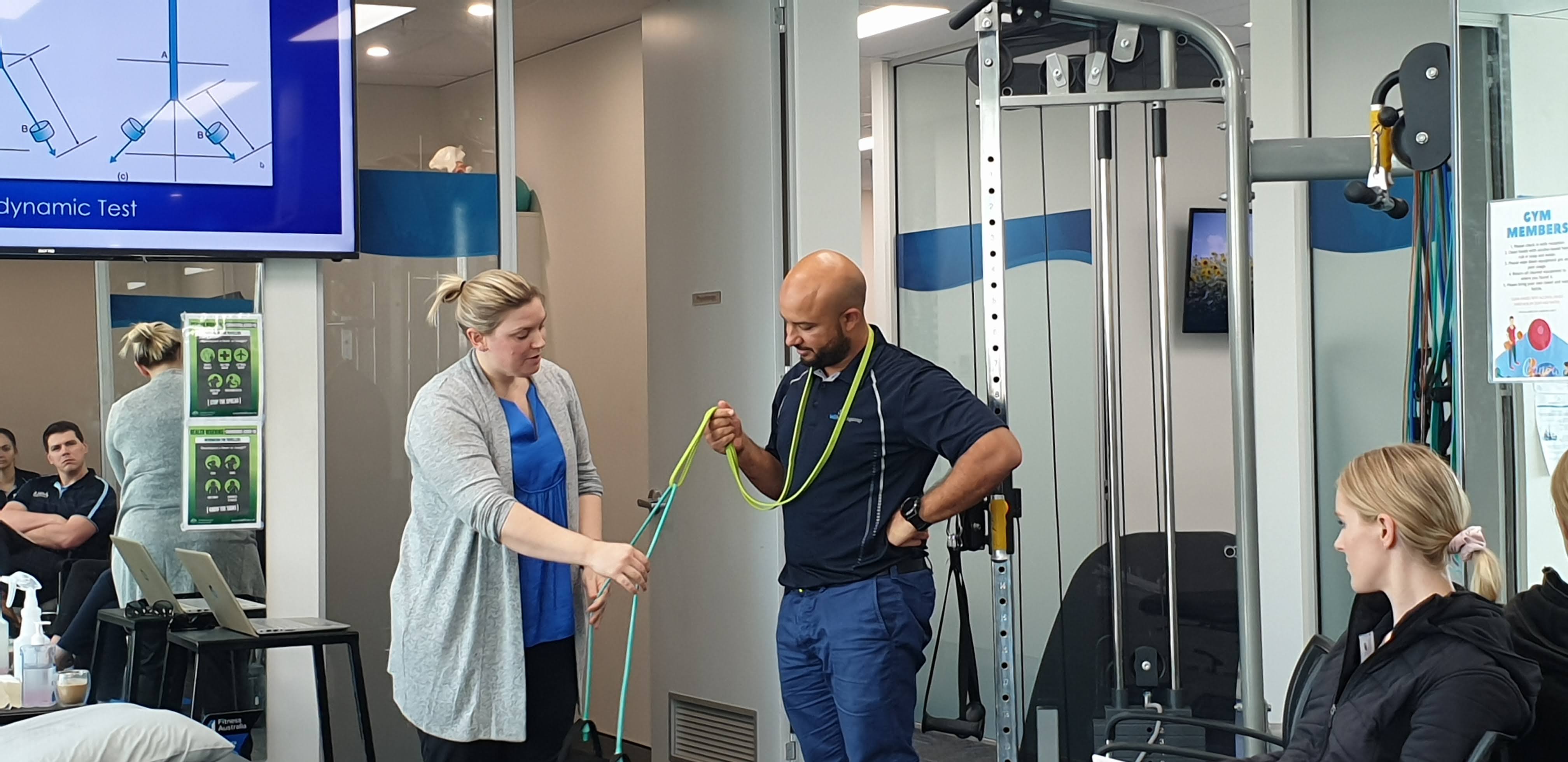 WA Health Group clinicians helping a busy professional